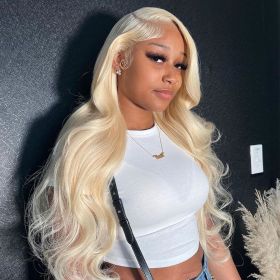 Blonde Wig 613 Hd Lace Frontal Wig 13x6 13X4 Hd Lace Wigs Body Wave Human Hair Wig Lace Front Wig 100% Full Lace Wigs (Lace Wig Type, Density: 13X6 Lace Wig, 180%, Stretched Length: 34inches)